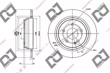 Тормозной диск DJ PARTS BD1741